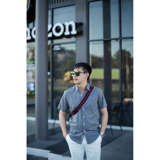 เสื้อเชิ้ตผู้ชาย SMART FIT OXFORD SHIRT เสื้อเชิ้ตผู้ชายใส่เที่ยว ใส่ทำงาน (20สี S-2XL) [สั้นคอปก]
