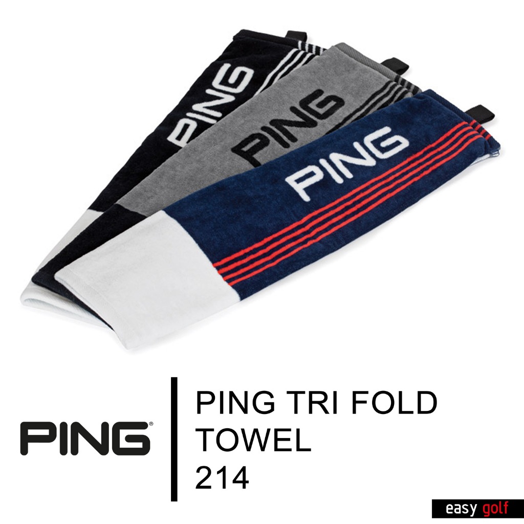 PING TRIFOLD TOWEL 214 PING TOWEL ผ้าเช็ดหัวไม้กล์อฟ ผ้าขนหนู