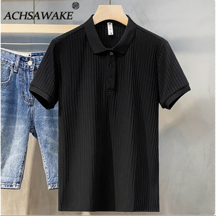 ACHSAWAKE เสื้อโปโลแขนสั้นฤดูร้อนใส่สบายสําหรับผู้หญิง