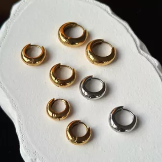 🔥HOT ITEM🔥 ต่างหูห่วง Stainless ถึกทนน้ำ ทนเหงือ ไม่ดำ ไม่ลอก