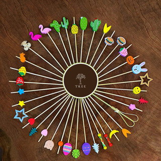 TREE (แพ็คละ100ชิ้น) ไม้จิ้มคอกเทล ไม้จิ้มผลไม้ ขนม และอาหาร…