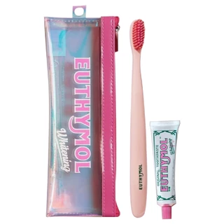 EUTHYMOL - Whitening travel kit (Toothpaste 20g +Toothbrush) ยูทีมอล ไวท์เทนนิ่ง ทราเวล คิท (ทูธเพสท์ 20 กรัม + ทูธบรัช)