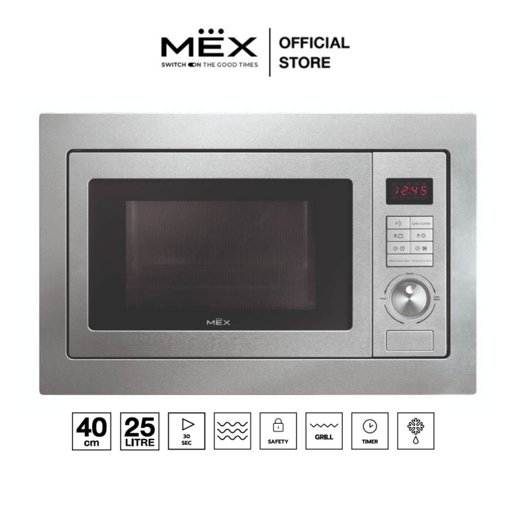 MEX เตาอบไมโครเวฟ รุ่น MM625BX (ความจุ 25 ลิตร) ชนิดติดตั้งในเฟอร์นิเจอร์