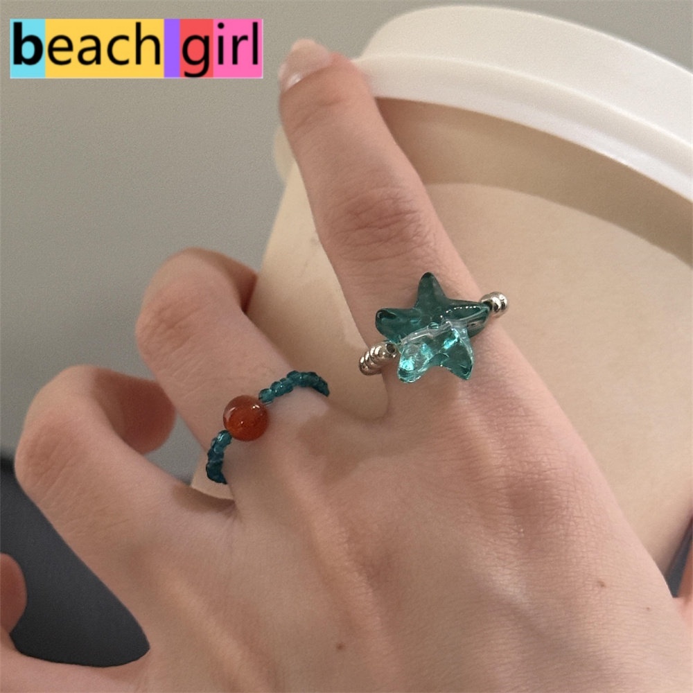 beach girl💗💗สไตล์หวานๆ แหวน ดอกไม้/ปลาดาว ring รายวัน อเนกประสงค์ คุณภาพสูง มีเอกลักษณ์ ออกแบบ