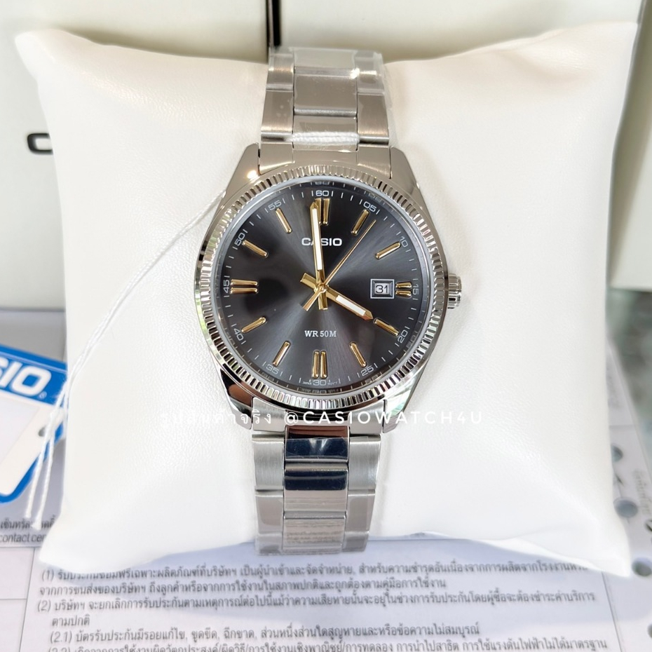 CASIO นาฬิกาข้อมือ เครื่องศูนย์ cmg ของแท้ รุ่น MTP-1302D-1A2 รับประกันศูนย์เซ็นทรัล 1 ปีเต็ม