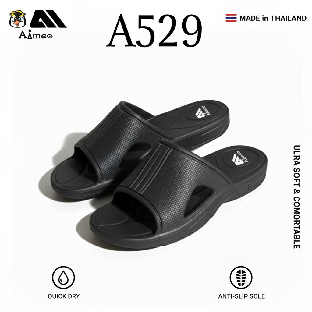 รองเท้าแตะAimeo ป้องกันรองช้ำ ลายตาข่าย ไซส์4-9 รุ่น529