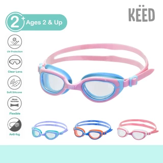 ✨NEW✨KEED : แว่นตาว่ายน้ำเด็ก เลนส์ใส มีตัวล็อคด้านข้าง เหมาะสำหรับน้องอายุ 2 ขวบขึ้นไป *0666*