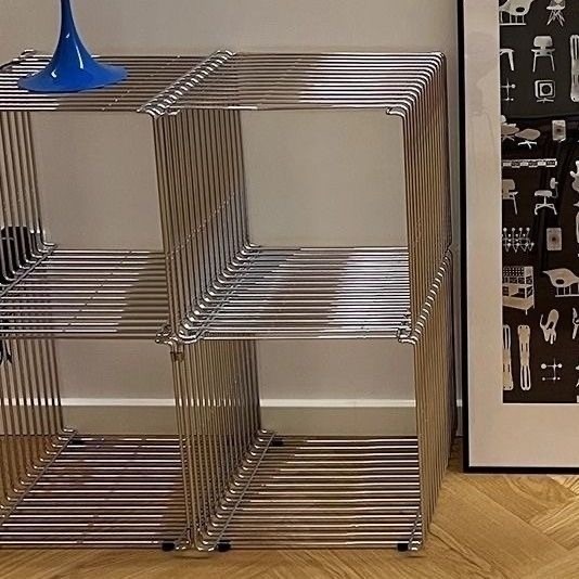 ชั้นวางหนังสือนอร์ดิก โต๊ะข้างมินิมอล สำหรับห้องนั่งเล่น จัดเก็บอเนกประสงค์ - รูปที่ 4