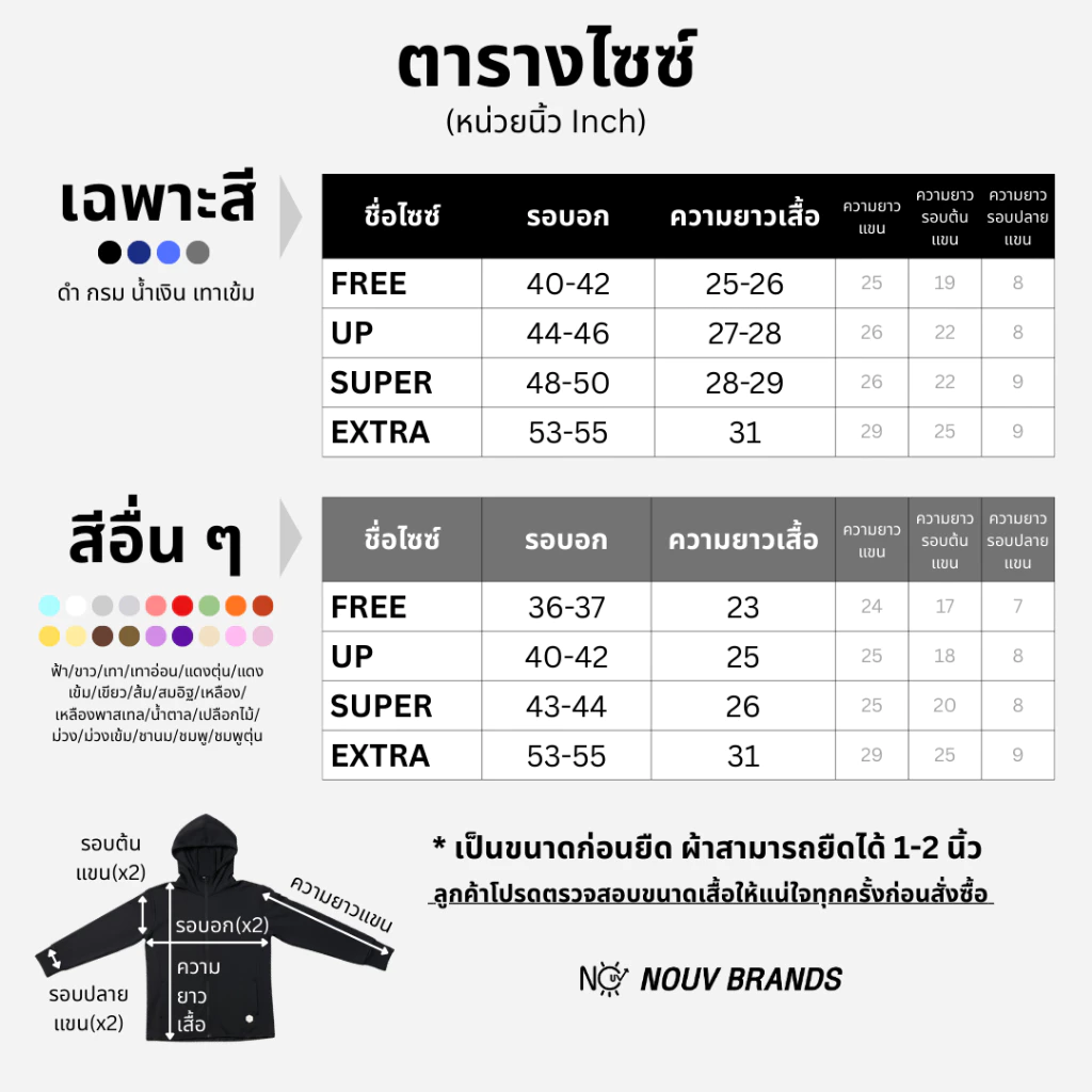 เสื้อคลุมกันแดด กันแสงแดด UV UPF50 NOUV BRANDS เสื้อฮู้ด by ซ้อบรีม sapaichina thumbnail 3