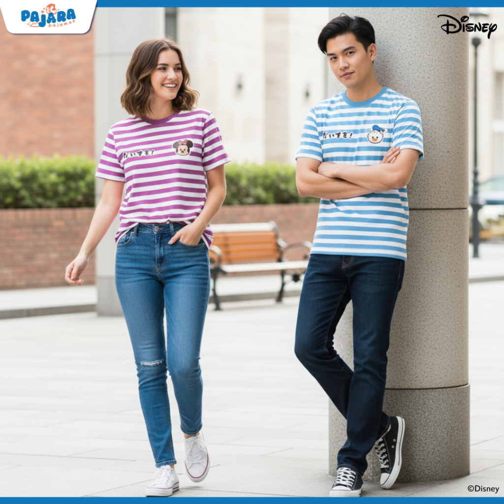 เสื้อยืดคอกลม PAJARA PAJAMAS ( T-Shirt) รหัส DNPJ-0188 ลาย Stitch ลิขสิทธิ์แท้จากดิสนีย์