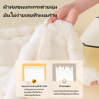 ผ้าขนกระต่าย หนานุ่มฟู อบอุ่น ผ้าห่มกำมะหยี่ 5ฟุต/150cm ผ้าห่มกระต่ายเลียนแบบผ้าห่มสี่ฤดูผ้าห่มหรูหราโซฟาหอพัก