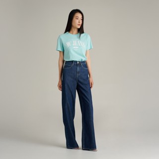Mc JEANS กางเกงยีนส์ผู้หญิง ทรงปลายขากว้าง (Wide Legs) เอวกล…
