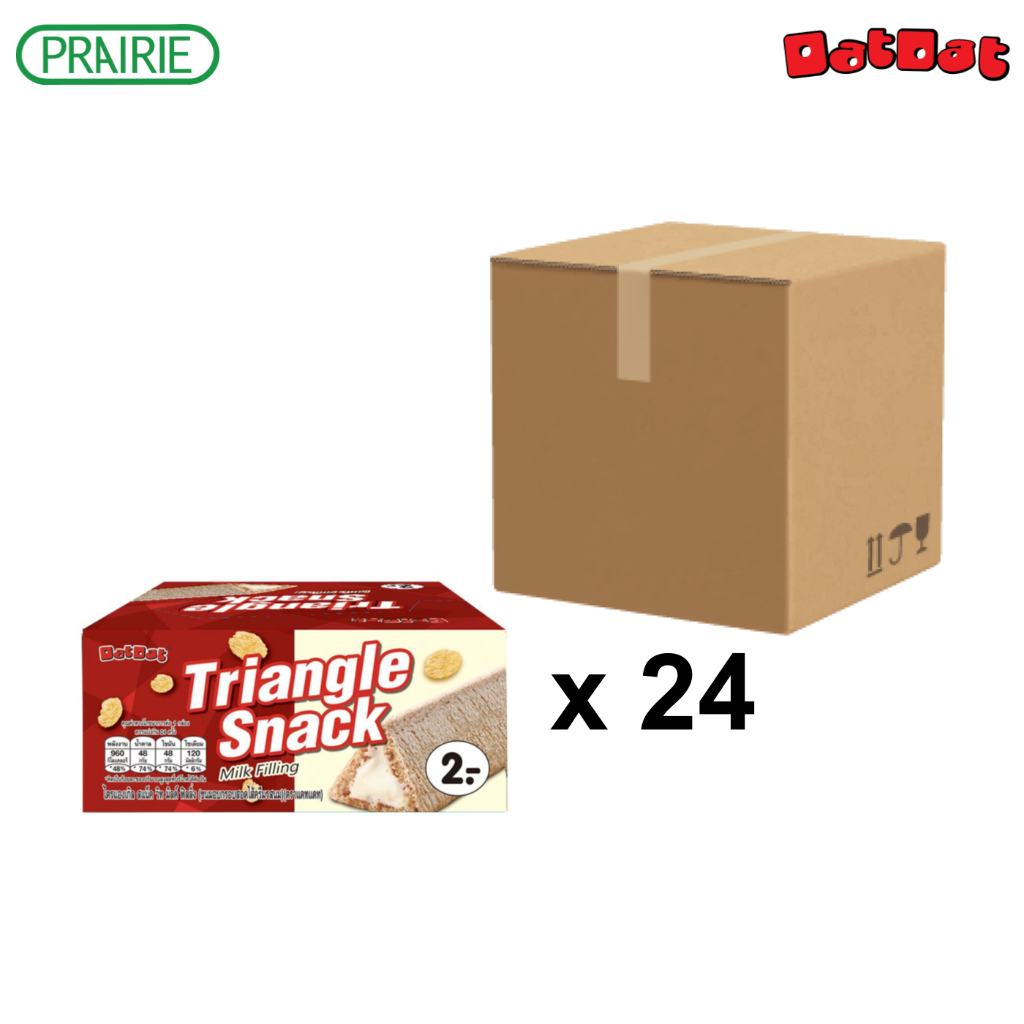 (ยกลัง) แดทแดท ไตรแองเกิลวิทมิลค์ 6.5ก. / Dat Dat Triangle Snack with Milk