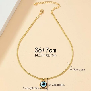 สร้อยคอไทเทเนียม Unisex Angels Eye การออกแบบตานางฟ้า Clavicle Chain ทนทาน สําหรับทุกเพศ