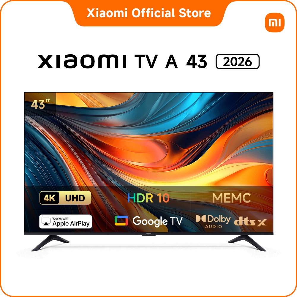 2026 Xiaomi ทีวี 43 นิ้ว 4K UHD Google TV & Apple Airplay Dolby Audio & Netflix &Youtube & MEMC 60Hz