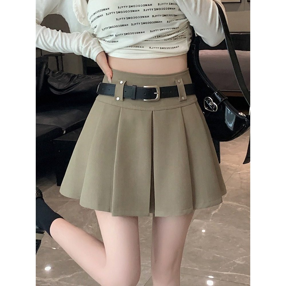 พลีสสั้น กระโปรงเทนนิส สไตล์y2k ที่เกาหลีฮิตตมากก น่ารักแต่งตัวง่าย มีซับในตัว เข็มขัดฟรี - รูปที่ 7
