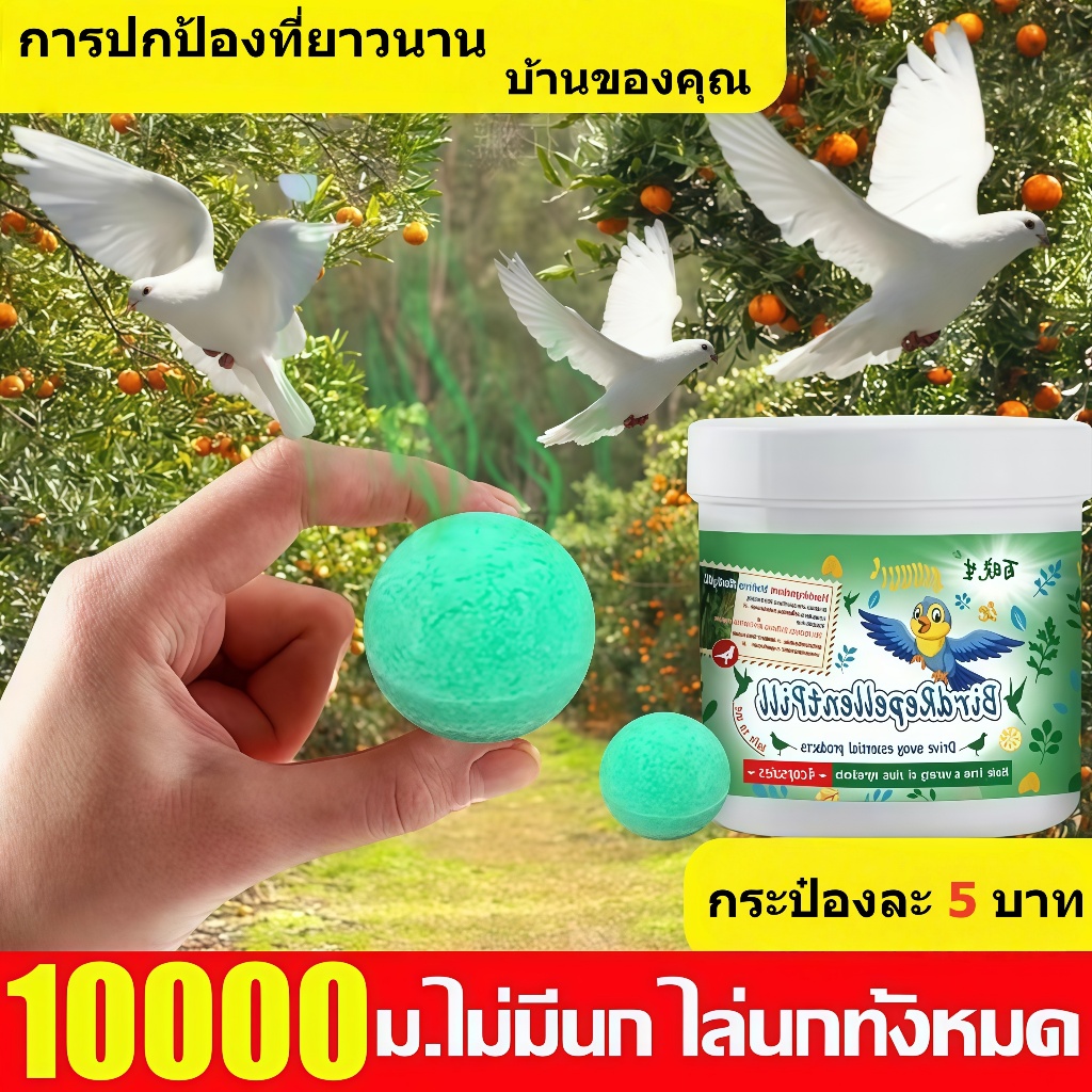 🦜50 ปีไม่มีนก🐦ไล่นก ก้อนไล่นกพิราบ ก้อนไล่นกพิราป ขับไล่นก กันนกออกไปได้อย่างง่ายดาย ไม่กลัวฝน ผลที่ยา