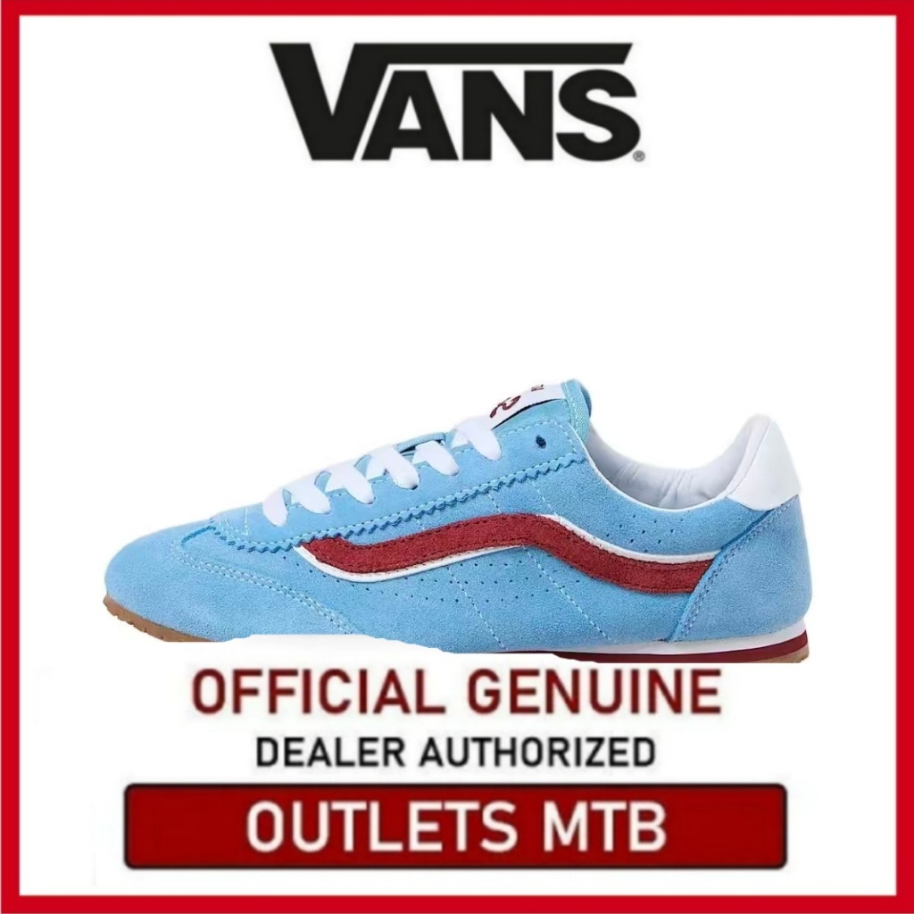 【100% Original】Vans Super Lowpro low top casual shoes for both men and women, blue color