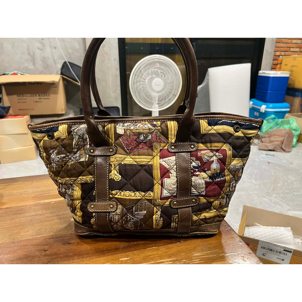 กระเป๋าลายวินเทจ J. Crew/มือสองตู้ญีปุ่น