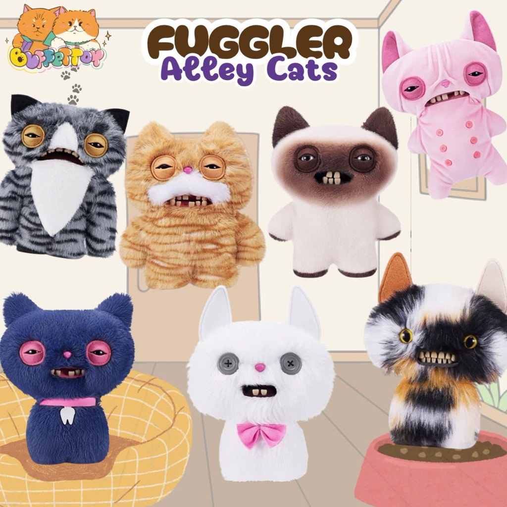 [  พร้อมส่งในไทย ] ฟักเกอร์แมว ขนาด 23.7 cm. / Fuggler Alley Cats