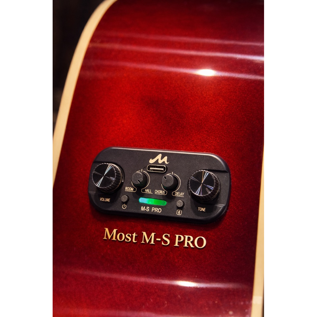 Pickup EQ กีต้าร์โปร่ง Transacoustic Most M-S PRO ระบบไฟฟ้ามีลำโพงในตัวและ เอฟเฟค ในตัว