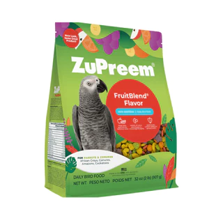USA & EU Zupreem FruitBlend Flavor อาหารผลไม้อัดเม็ดสำเร็จรูป สำหรับนกแก้วทุกสายพันธุ์ 2Lb.