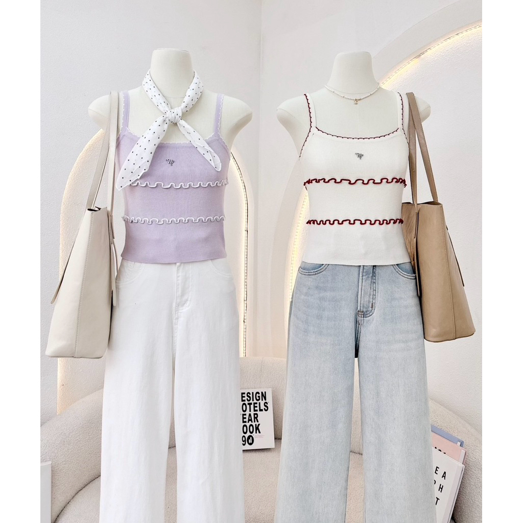 WA YA เสื้อสายเดี่ยวขอบหยัก 💕