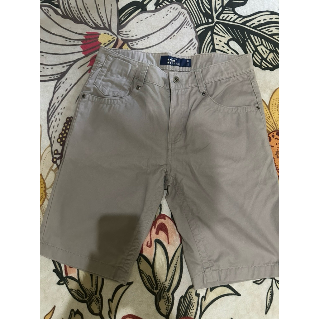 BOVY JEANS Cootton - กางเกงคอตตอนขาสั้นสีเทา แท้ สภาพดี