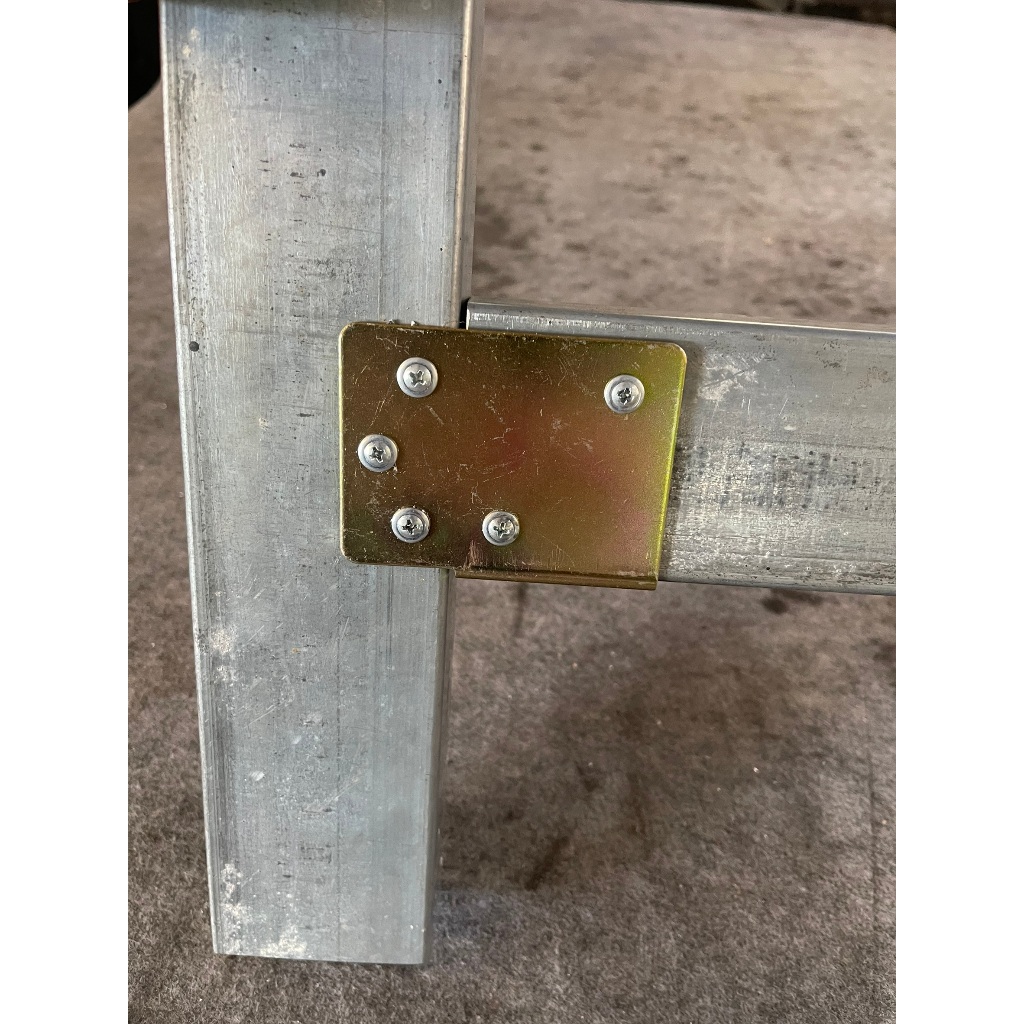 หูรับแป็บ ขนาด 1.5 x 3 นิ้ว , 2 x2 นิ้วชุบรุ้ง กันสนิมข้อต่อ ขารับเหล็กกล่องฉากรองแป็บ ทำรั้ว จำนวน 1 ชิ้น - รูปที่ 6