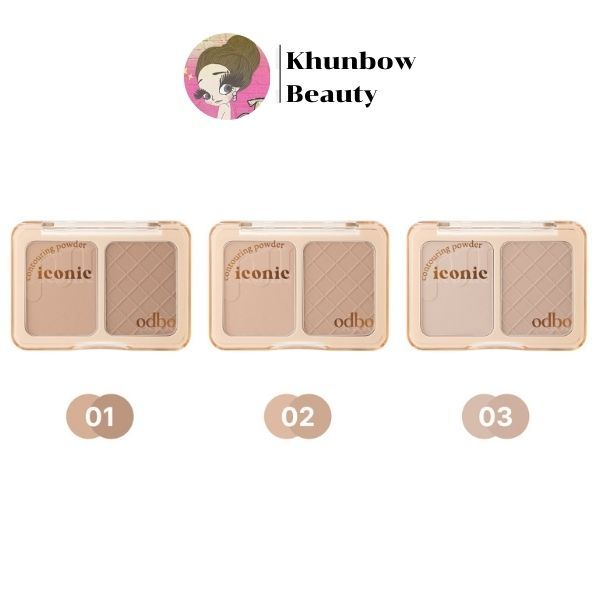 OD1323 Odbo คอนทัวร์ โอดีบีโอ ไอคอนนิค คอนทัวร์ริ่ง พาวเดอร์ Iconic Contouring Powder  7กรัม คอนทัวร