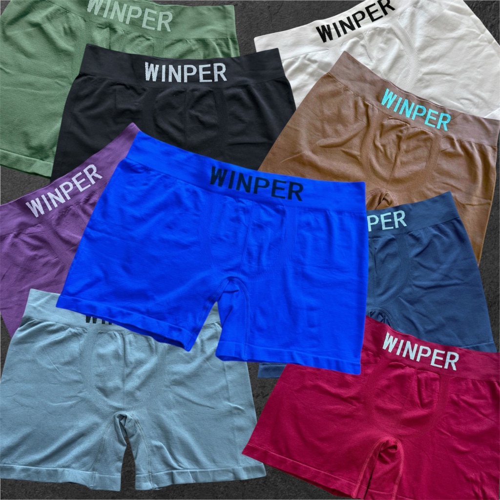 กางเกงใน กางเกงในผู้ชาย กางเกงในแบบขายาว 12 นิ้ว  ขนาดฟรีไซส์ แบรนด์ WINPER  (W18) Man