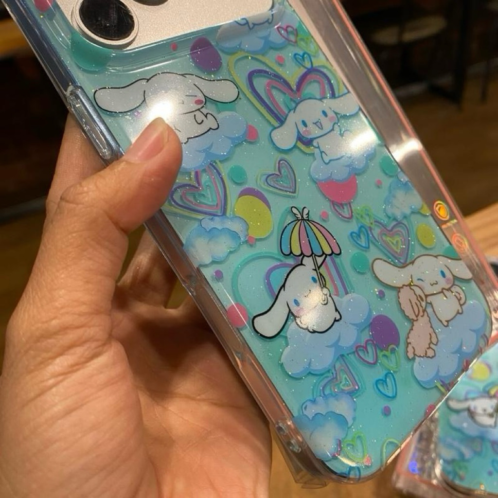 เคสอะครีลิคสกรีนลาย เคลือบกลิตเตอร์ ขอบนิ่มหลังแข็ง งานขอบกันกระแทก ปุ่มคาเมร่า control ปิด - รูปที่ 5