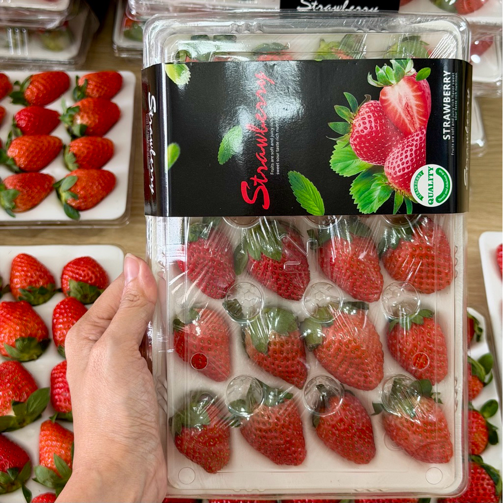 สตอเบอรี่สด🍓พร้อมส่งทันที ขนาด20ลูกเปรี้ยวอมหวาน(กทม.เลือกจัดส่งทันที❤️‍🔥รับภายใน4ชม.)