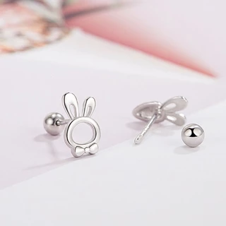 (1ข้าง)จิวหูกระต่ายแครอท ต่างหูแบบเกลียวหมุนมีห้อย ก้าน0.8mm จิวแฟชั่น จิวเกาหลี