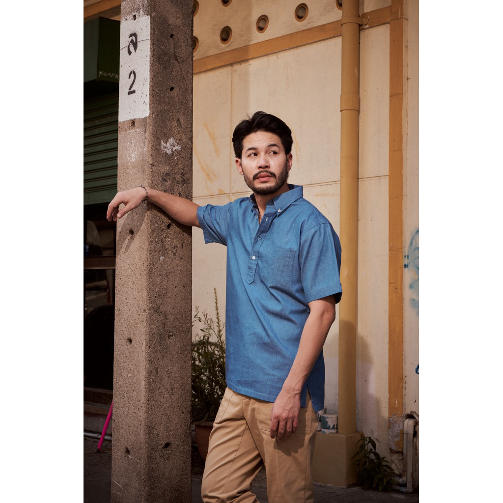 [Code50%ทักแชท]The Mason Shirt เสื้อเชิ้ตแขนสั้น มี 3 สี | ผ้า Japanese Cotton 100% | คอปก Button Down | สไตล์ Pull-Over