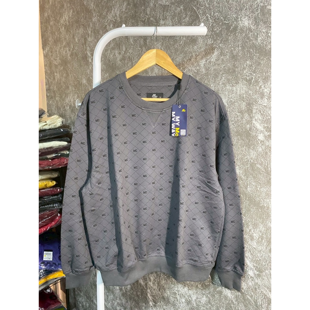 MC สเวตเตอร์ โมโนแกรม (สีเทา)