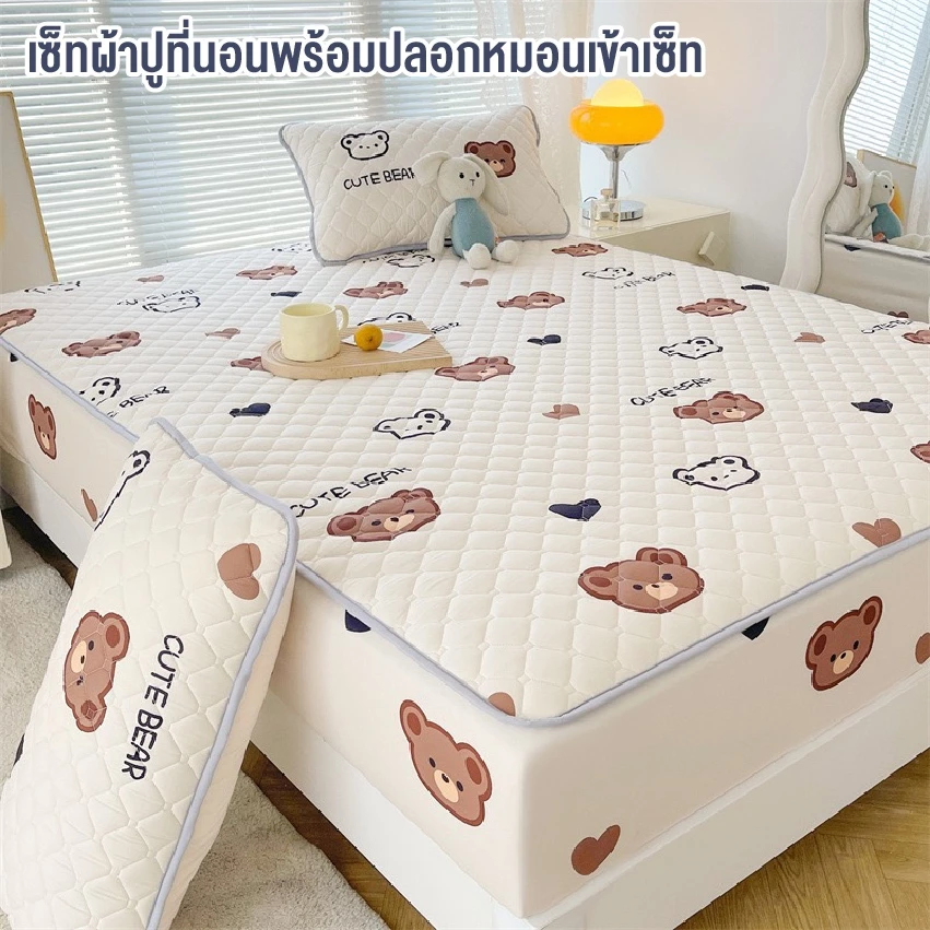 ผ้าปูที่นอนกันไรฝุ่น รัดมุม 3.5ฟุต/5ฟุต/6ฟุต thumbnail 6