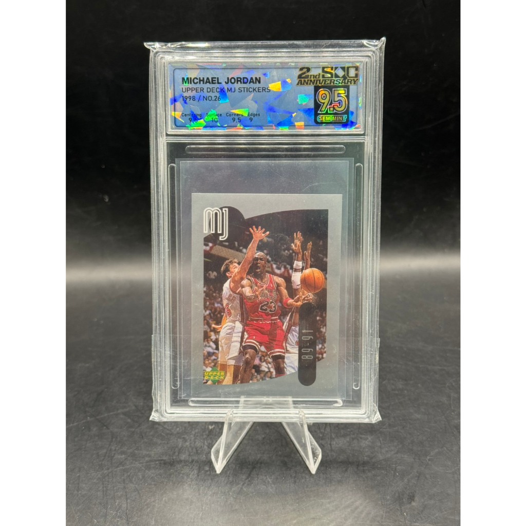 [SQC 9.5 Gem Mint] การ์ด Michael Jordan 1998 Upper Deck MJ Stickers #26 (89-91 Bulls)