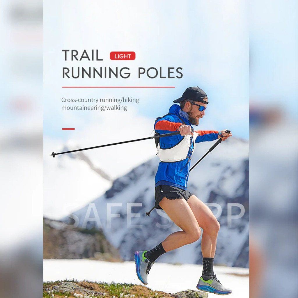 AONIJIE E4204 Carbon Trekking Pole ไม้เท้าเดินป่า วัสดุคาร์บอนไฟเบอร์ พับเก็บได้เล็ก น้ำหนักเบา **ขา