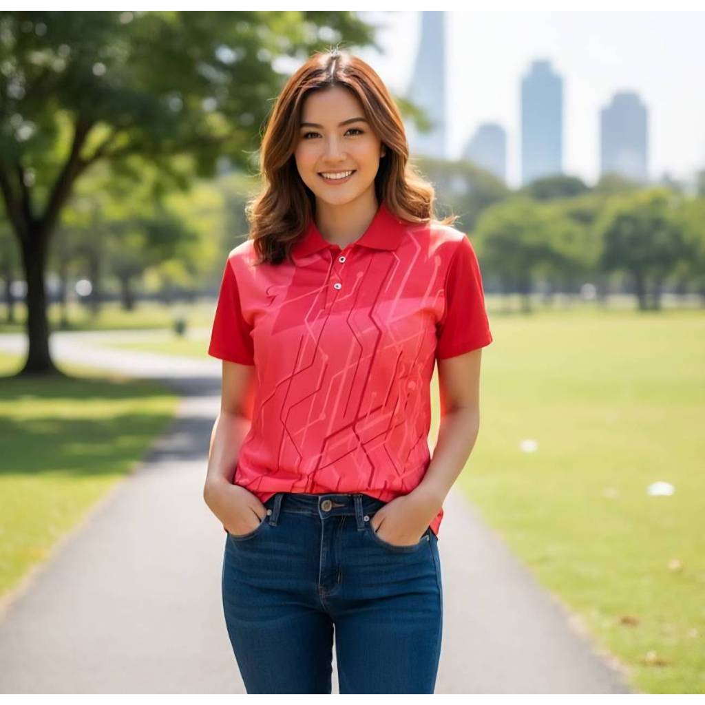 SPORT DAY  เสื้อกีฬาหญิง  เสื้อคอปกหญิง  SA303 *ทรงเข้ารูปให้สั่งเผื่อไซด์** NR305