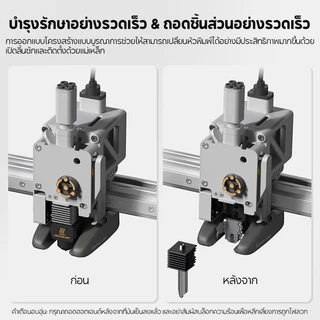 Bambu Lab A1/A1 Mini Hardened Steel Hotend Kit with 0.4/0.6/0.8mm หัวฉีดเหล็กแข็ง,การเปลี่ยนบล็อกทำความร้อน 3D144HS