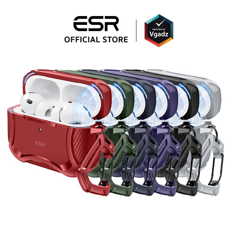 ESR เคสสำหรับ AirPods Pro 3 รุ่น Cyber Tough Magnetic Case