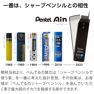 Pentel Ain ไส้ดินสอกดสูตรใหม่ เขียนลื่นกว่าเดิม แข็งแรงหักยาก พร้อมความเข้มหลายเกรด