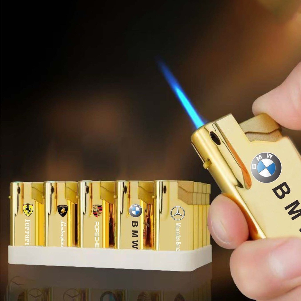 ไฟฟู่สีทอง สกรีนลายรถ [สุ่มลาย] ไฟแรงๆสู้ลมได้