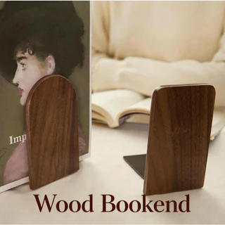 ฉากกั้นหนังสือ งานไม้ มินิมอล ที่กั้นหนังสือ สำหรับ ชั้นวางหนังสือ ญี่ปุ่น Creative Walnut Bookend โต๊ะทำงาน ชั้นวางหนั
