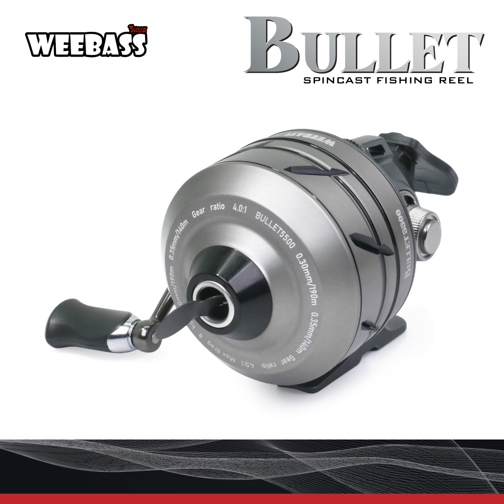 รอก BULLET (Grey) spincast reel รอกสปินแคส รอกยิงปลา รอกกระปุก มีประกัน