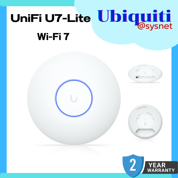 U7-Lite Ubiquiti UniFi 7 Lite Access Point Wi-Fi 7 Dual-Band, 4.98Gbps (ไม่รวม POE)