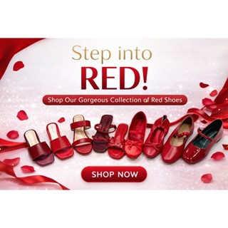 GRACE มัดรวมสีแดง ไซส์ 36-43 รองเท้าส้นสูง 2 นิ้ว ไซส์ 42 43…