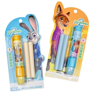 ยางลบแบบกด แถมรีฟิล 2 อัน ลายลิขสิทธิ์แท้ Sanrio รุ่น YZ9680 ลาย kuromi cinnamoroll melody zootopia