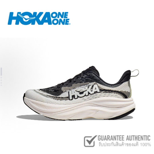 HOKA ONE ONE SKYFLOW SKYFLOW Low cut Casual Running Shoes White and Black ของแท้ 100%